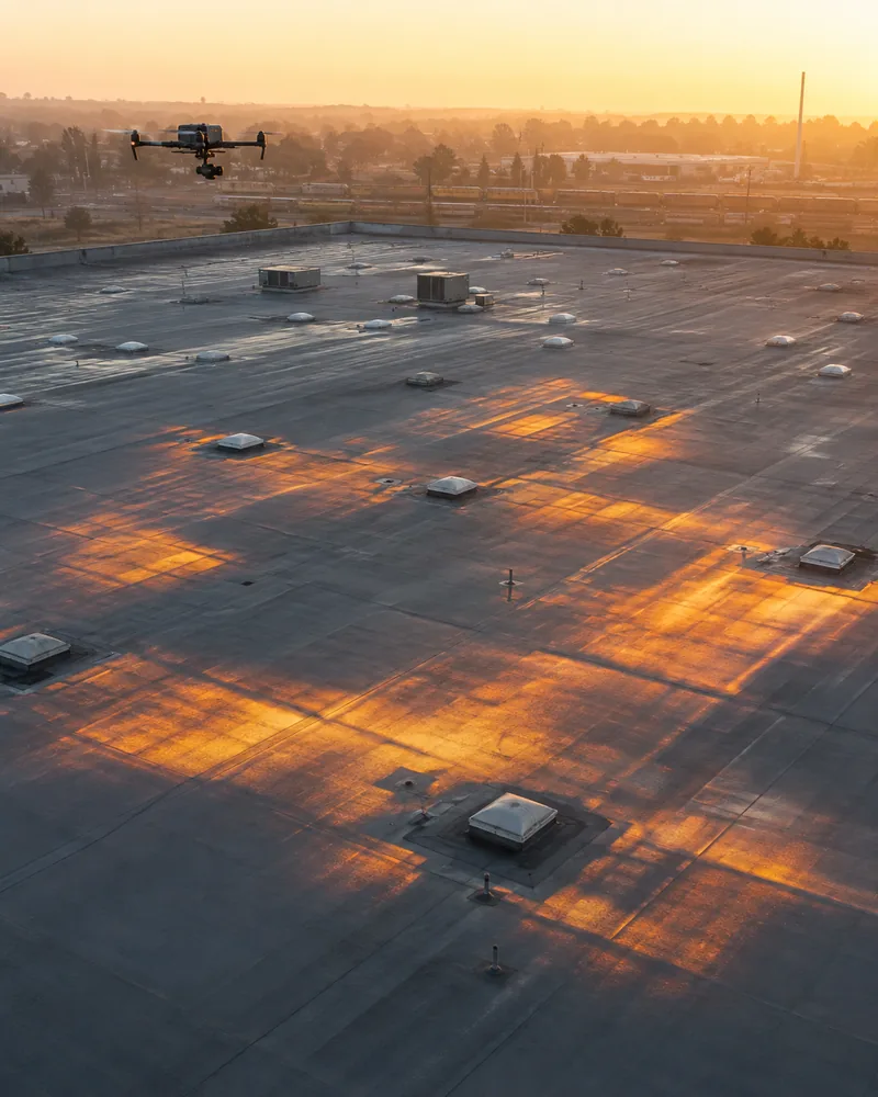 Inspection thermique d'une toiture par drone